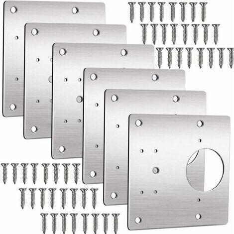 Hinge Repair Plate, 9 9cm Cabinet Furniture Drawer Window Hinge Repair Kit for Kitchen Cabinet Hinges Cupboard Door (6),Versailles (1/5)