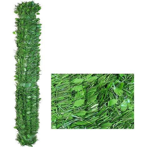 Seto artificial de hoja mixta - 1,5x40 mm - 2x3 m