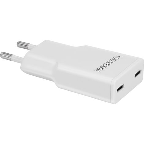 MAXTRACK Cargador rápido MQ3L – 2 puertos USB-C 30 W Tecnología GaN Power Delivery 30 W & QC 3.0 Ultra plano 1.5