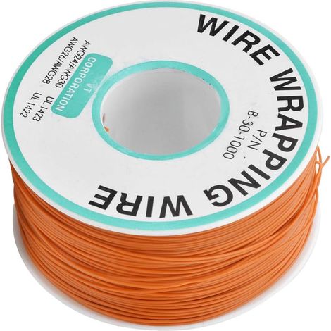 Carte de circuit imprimé de fil OK orange de fil de cavalier réparant le fil de cuivre plaqué d'étain de cavalier d'emballage 30AWG à faible résistance 300m (1/5)