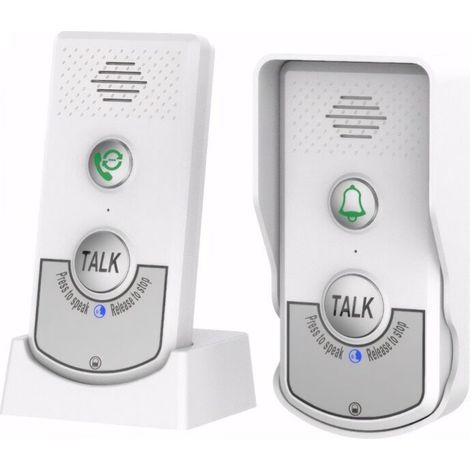Interphone sans fil avec voix bidirectionnelle - Rappel pour personnes âgées - Système d'appel intelligent pour maison - Communication claire et fiable