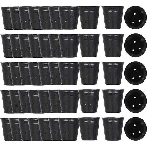 500 Uds maceta de plástico para vivero contenedor de propagación de plantas 8Cm x 8Cm Thsinde (1/4)