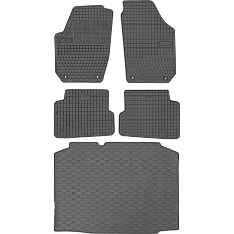 Skoda Fabia II Hatchback de 03.2007 a 10.2014. JUEGO: alfombrillas de goma para coche + alfombrilla para maletero. (1/5)