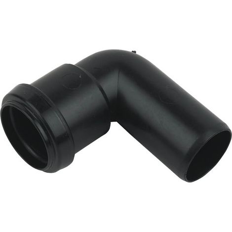 FloPlast 90° Push Fit Waste Bend 40mm Black Plumbing