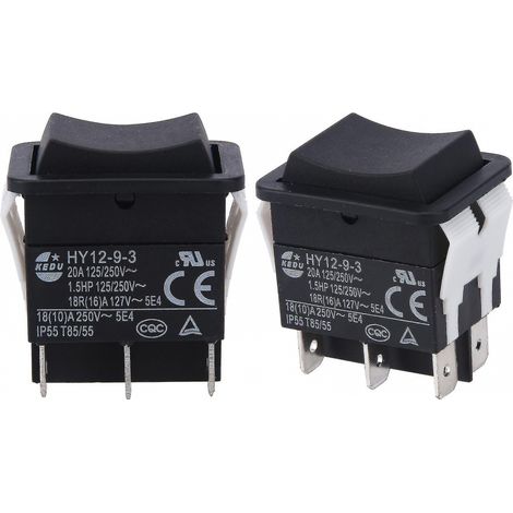 BEBUSINGOTO Interruptor basculante de encendido y apagado industrial ABS para barco Hy12-9-3 de fácil instalación (1/5)