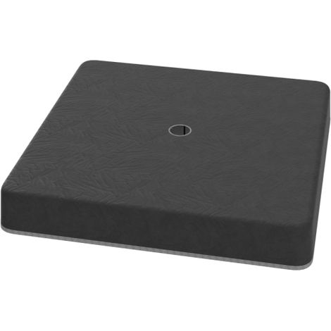 Poids de base pour supports de parasol, étanches, lestables avec du sable, en plastique, 89 cm (L) x 89 cm (l) x 10,5 cm (H), noirs, disponibles sur place (1/5)