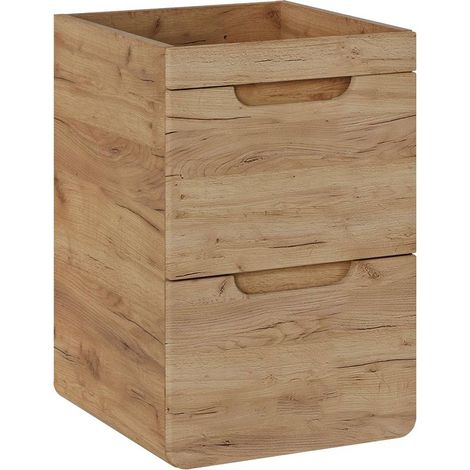 Waschtischunterschrank 40 cm LUTON-56-CRAFT in Wotan Eiche Nb. Nb., ohne Becken, B/H/T ca. 40/59/41 cm (1/5)