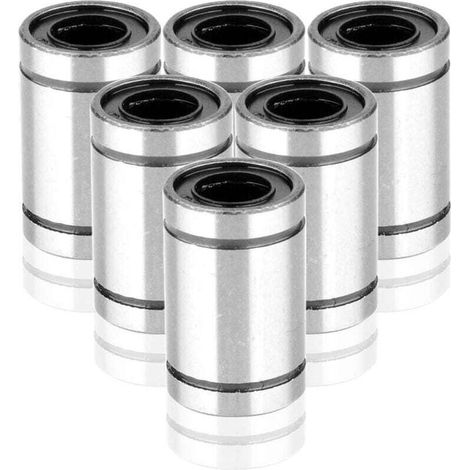 Roulement linéaire Ulisemx LM8UU pour imprimante 3D DIY CNC Motion Φ8 mm x Φ15 mm x 24 mm (6 pièces)
