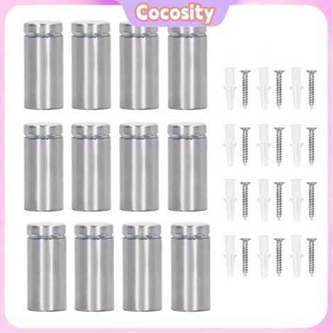 Vis de Support Murales en Acier Inoxydable, 12 Pièces, 19x40mm, pour Panneau Publicitaire, Image en Acrylique, Clous Suspendus (1/3)