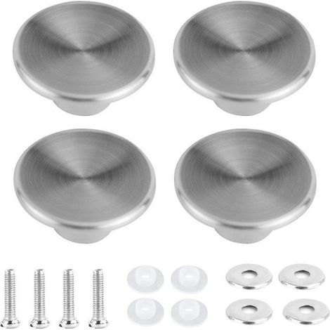Bouton Couvercle Casserole - Acier Inoxydable Et Bakélite - Universel Pour Couvercles En Verre Ou Métal - 4 Pièces (1/5)
