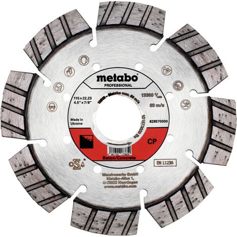 Metabo Disque à tronçonner diamanté 115x22,23mm, "CP", béton "professional