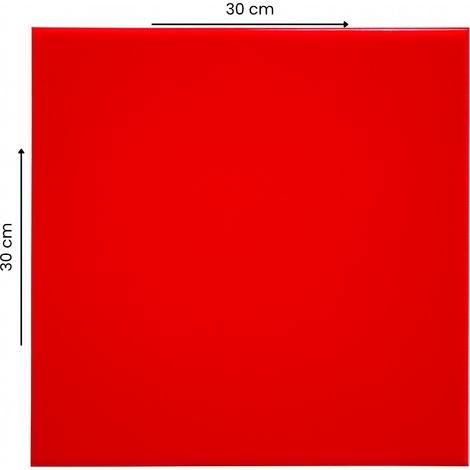 Plaque Plexiglas Rouge PMMA 3 mm – Verre Acrylique – 300x300 mm – Résistante et Découpable (1/5)