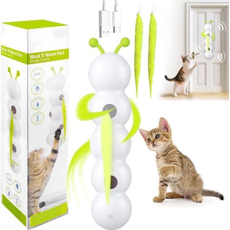 Cat Toy, Intelligent Movement, Feather Tail, USB-C Rechargeable, Large Suction Cup, Indoor (1/5)