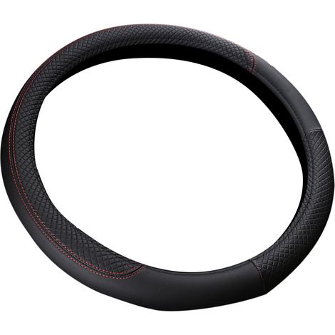 Housse de volant de voiture en cuir artificiel antidérapant gaufré, protection pour volant de voiture pour la conduite (1/5)