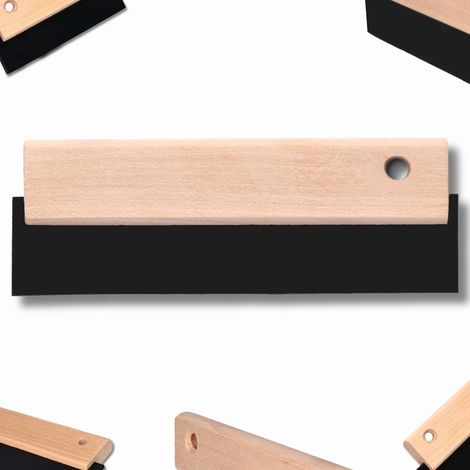 1 - Spatule À Joint - Outil Carrelage - Lame Caoutchouc 20cm Et Manche Bois Pour Faïence Salle De Bain Cuisine