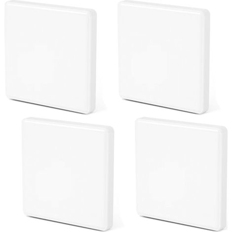 Lot de 4 cache-prises - 8,6 x 8,6 cm - Blanc - Pour prises ou interrupteurs non utilisés (1/5)