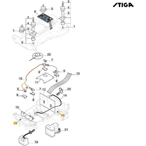 Druckniet-Robotermäher Modelle A1000 ORIGINAL STIGA 118737223/0
