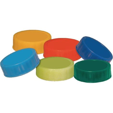 Bouchons de couleur pour distributeurs de sauces FIFO - Lot de 6