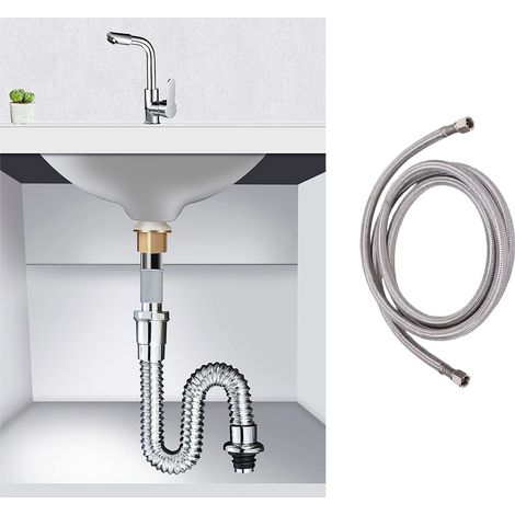 1/4"-Eiswürfelbereiter-Wasseranschluss mit Präzisionsanschluss, geflochtener Edelstahlkonstruktion für einfache Selbstmontage, zuverlässige Leistung und wasserdicht. (1/5)