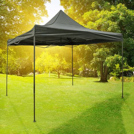 Falt-Pavillon 3x3 m, anthrazit wasserabweisend, höhenverst.