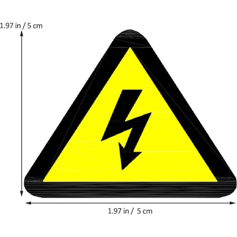 Autocollant D'avertissement de Chocs Électriques 20 Feuilles Adhésif Jaune  Équipement et Panneau Électrique, Usage Usine et Chantier, Signal de Prudence et Sécurité (1/5)