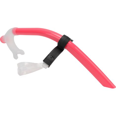 Tuba de natation en silicone à faible résistance avec support de tête réglable pour la plongée en apnée (rose)