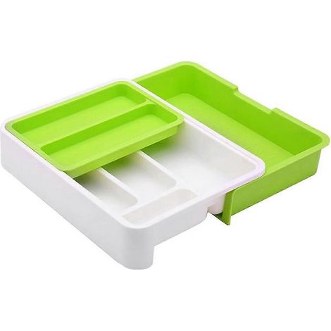 Boîte de tri séparée pour vaisselle, tiroir, organisateur d'étagère de cuisine-B-- (1/5)