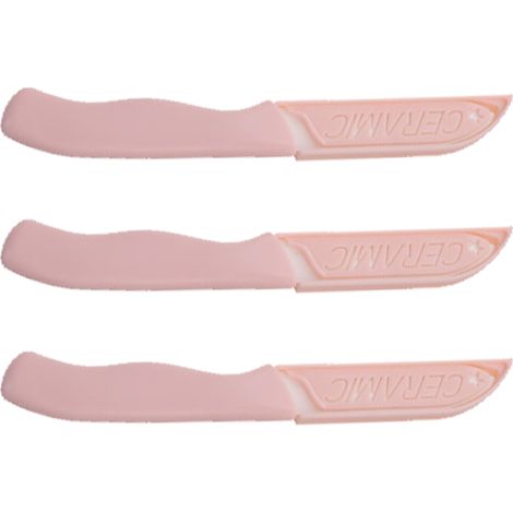Couteau Pliant En Céramique - Lame Céramique + Manche ABS - Pour Fruits Et Légumes - 3 Pièces (1/5)