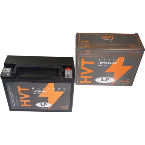 LANDPORT 2025/10 BATTERIA AL GEL HVTG24H-3 (GHD24HL-BS) (MH HVTG24H-3) 12V 24AH (CCN 410) 205X87X162 PESANTE V-TWIN SENZA MANUTENZIONE - A FONDO (2)