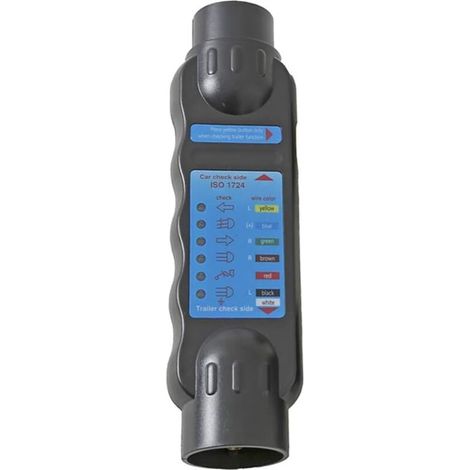 (7-poliger Tester) 7-poliger Anhängertester, 12V 7-poliger Steckerprüfer für Anhängerbeleuchtung und Stromkreise (1/4)
