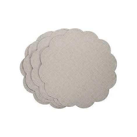 4er-Set Platzsets in Blumenform aus PU-Leder, wiederverwendbare Tischsets für die Küche