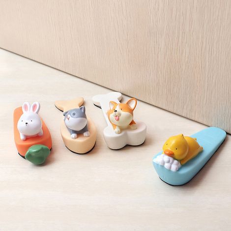 Ruijie Türstopper in Tierform, kreativer und stoßdämpfender Türstopper für Kindersicherheit im Wohnzimmer, dekorativer Türstopper in Tierform – Kätzchen (1/5)