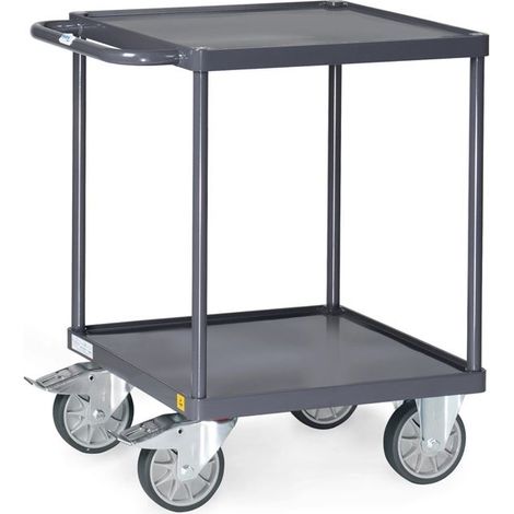 Fetra ESD Tischwagen Stahlblech Wannen Ladefläche 600x600mm