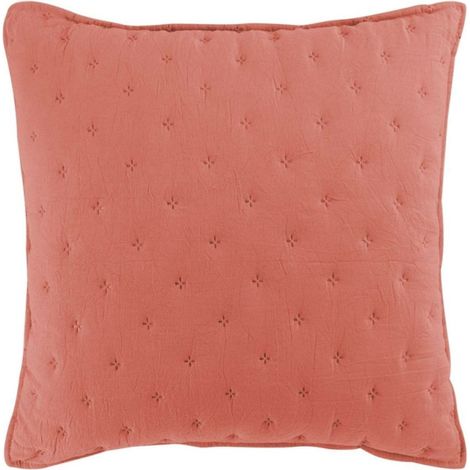 Housse de Coussin "Mellow" 40x40cm Terracotta & Blanc (1/3)