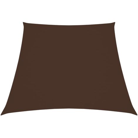 Voile d'ombrage en tissu Oxford, forme trapézoïdale, 2/4 x 3 m, marron