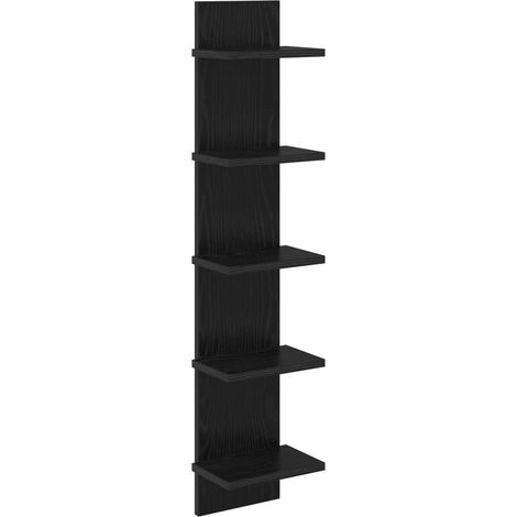 Estante de pared Roble Negro 22 x 15 x 100 cm vidaXL