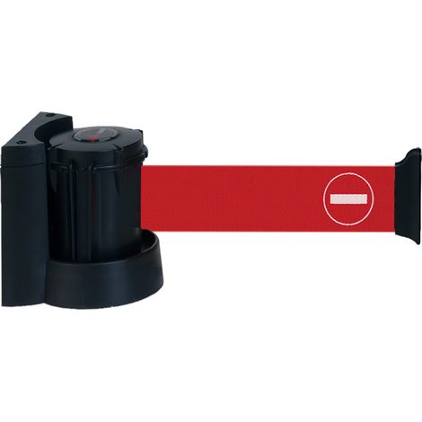 Enrouleur mural avec sangle Rouge avec logo sens interdit 5m x 50mm - 2051095 (1/3)