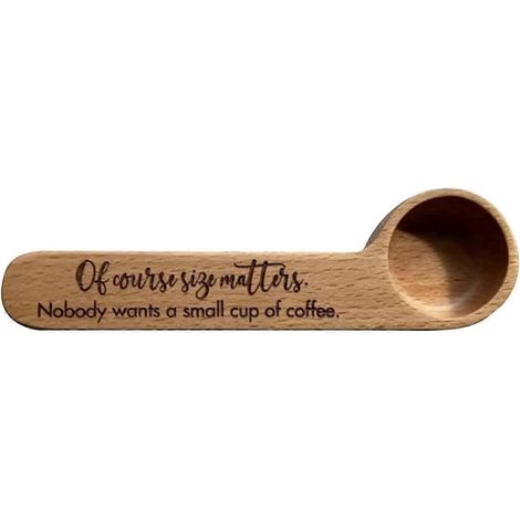 Cuillère doseuse à café 2 en 1 en bois gravé avec clip pour sachet 2-- (1/5)