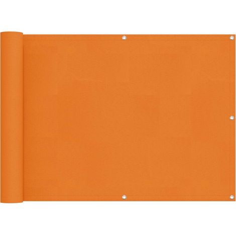 Balcony Screen Orange 75 x 200 cm PU coated oxford alu vidaXL