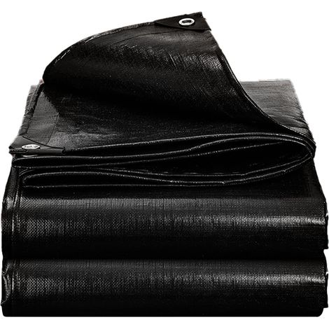 1 Bâche Imperméable 150 G/m² Tissu PE Renforcé Anti-Déchirure Protection UV Pour Jardin Camping Chantier