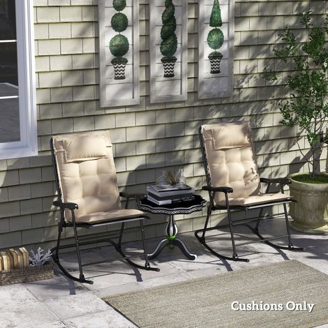 Lot 2 Coussin imperméable pour transat jardin, rembourrage beige 50x116x5 cm, assise chaise longue et lit de plage extérieur