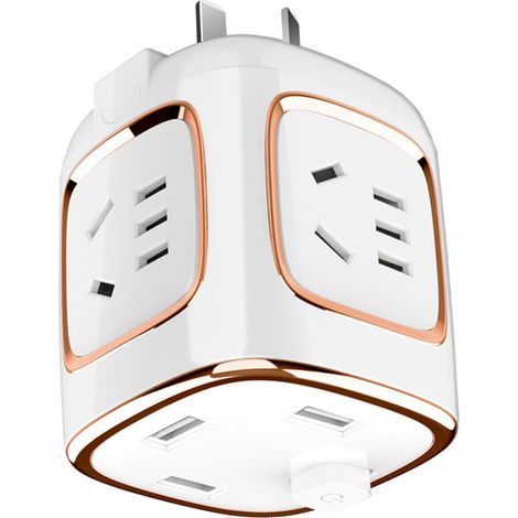 Multifunktionaler Stromwandler mit mehreren Anschlüssen, Ladegerät, Netzsteckeradapter für Haushalt und Reisen, 220 V, Typ 2 (1/5)
