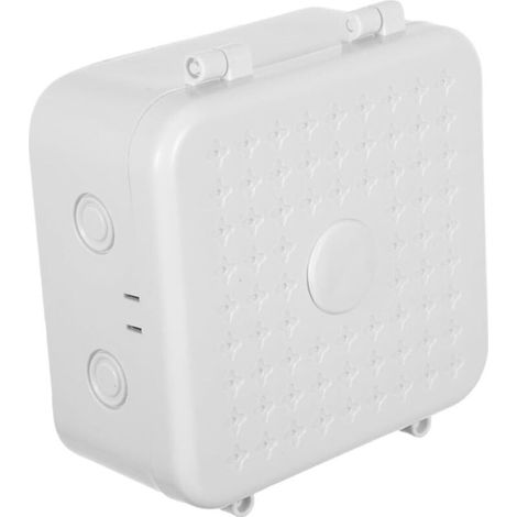 CCYKXA  Cable Management Box for Security Cameras, 6.4 x 12.8 x 14 cm, White Plastic, Power Cable Organizer and Cord Storage Box, Protective