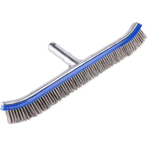 Brosse de Piscine de 18 Pouces,Balai Piscine Brosse, Fournitures de Nettoyage de Murs inférieurs de Balai piscines en Acier avec des Poils de tête d'acier Inoxydable pour la Source Chaude (1/5)