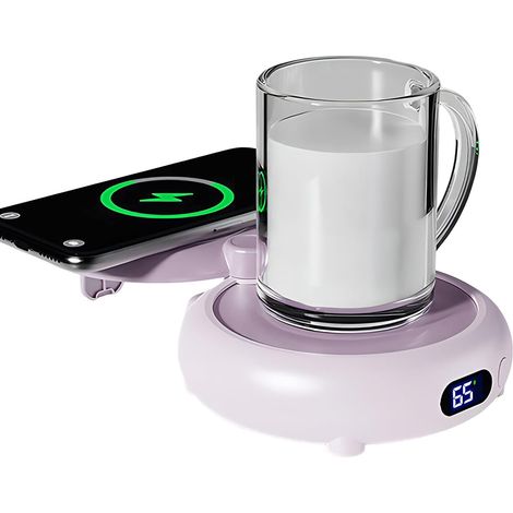 Scalda tazze intelligente wireless ricaricabile, scalda tazze automatico a temperatura costante, riscaldamento programmato e impostazioni regolabili per ufficio e casa (1/5)