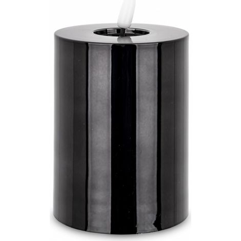 LED-Kerze mit Timer, Schwarz, 12 x 7,5 x 7,5 cm (1/5)