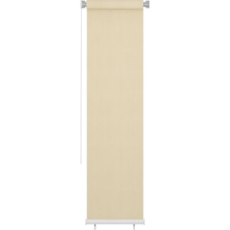 vidaXL Persiana enrollable de exterior color crema 65(ancho)x 230(alto)cm HDPE (1/2)