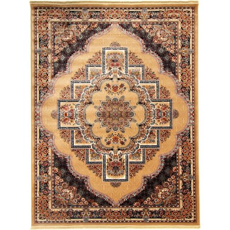 Tapis persan Nilu - 180x120cm, Rectangular - 100% Acrylique - Tissé - Marron (1/5)