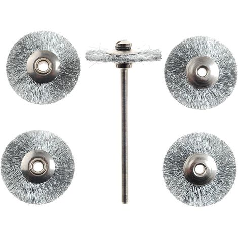 Proxxon 28956 Radbürste Edelstahl, 5 Stück ück + 1 Träger