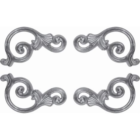 Décor d'angles Alu 205x100 mm (jeu de 4) - DECO FER FORGE
